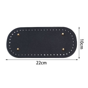 Handmade Oval Bottom for Knitted Bag PU leather Pad Handcraft Bag Base With holes DIY Crochet Bag Bottom accessories