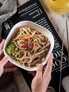 Stylish Minimalist Pure White Ceramic Yogurt Bowl Square Breakfast Oats Yogurt Bowl High Aesthetic Value Niche Tableware