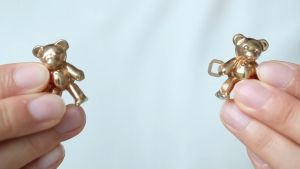 Bear Buttons for Jeans Tightener Metal Bear Jean Button Pins for Loose Jeans Cute Bear No-sew Waist Button Fit Tighten