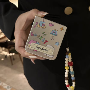 Cute Stand Compatible with Xiaomi Mixflip2 Phone Case Foldable Screen Wristband Lanyard Protective Cover Honor MagicVFlip