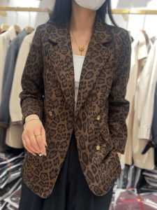 Elegant Casual Leopard Print Suit Jacket Womens 2025 Autumn New High-End Slimming Versatile Western Style Top Shirt