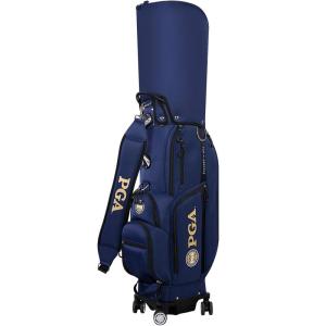 PGA | Extendable Golf Bag with 4 Wheels Push Trolley and TSA Lock