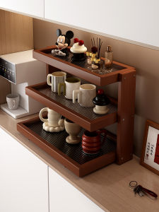 Antique Style Desktop Cup Holder High End Tea Cup Rack Coffee Cup Storage Shelf Dinner Table Side Cabinet Water Cup Stand