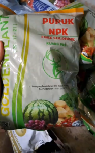 PUPUK NPK FREE CHLORINE KIJANG MAS GOLDEN PLANT 20-17-21