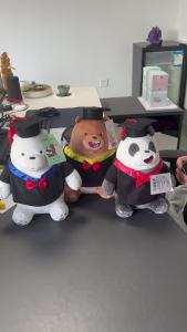 Original We Bare Bears Plush Toys Graduation Season Panda Doll Dr. Cap Soft Stuffed Dolls Plushies Gifts
