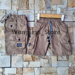 Celana Pendek Anak Cargo Umur 1-10 Tahun | KAIN KATUN DRILL