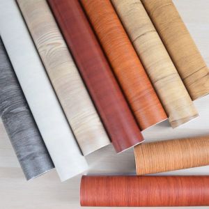 40 ซม.Self-Adhesive PVC กันน้ําไม้วอลล์เปเปอร์ม้วนสติกเกอร์ครัวเฟอร์นิเจอร์ตู้เสื้อผ้าตาราง Wall Papers ตกแต่งบ้าน