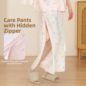 JINLANTING | Easy to Put On and Take Off Patient Gown with Chest Pad