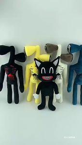 Siren Head Plush Toy Anime Plushie Black Cartoon Cat Stuffed Animals Doll Horror Sirenhead Toys for Kids Christmas Gift