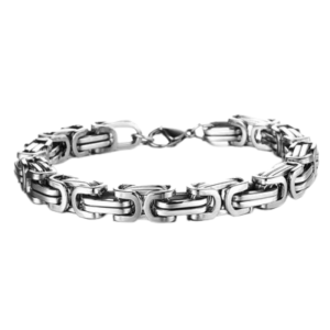 สร้อยข้อมือผู้ชายเหล็กไทเทเนียมแฟชั่นฮิปฮอปสไตล์ถนนบุคลิกลักษณะความคล้ายกันที่แข็งแกร่งพื้นผิวขัดเงาคุณภาพสูง