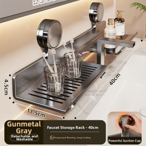 Wall-mounted Suction Cup Shelf