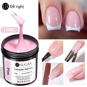 Tiểu Đường 150G Nhanh Gel Kéo Dài Màu Hồng Hồng Hoa Hồng Đỏ Sơn Móng Tay Cho UV LED Làm Móng Ngâm Tắt Nhựa Móng Tay Gel Kéo Dài