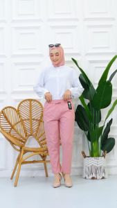 CELANA PANJANG WANITA TERBARU/BAGGY KATUN STRECHT MELAR/ALL SIZE FIT TO XL/KARET PINGGANG/KASUAL/CELANA KERJA
