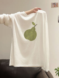 Áo Thun Dài Tay in Hình Quả Dâu Tây Mùa Thu Phong Cách Hàn Quốc Mỏng Thoáng Khí Chống Nắng Rộng Rãi Thoải Mái Cho Nữ Mùa Hè