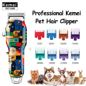 Kemei KM-MAX2092 Original Pet Barber Shop Adjustable Cordless Hair Clipper for Dogs Professional Hair Trimmer Precision Haircut Machine For Dogs Shihtzu