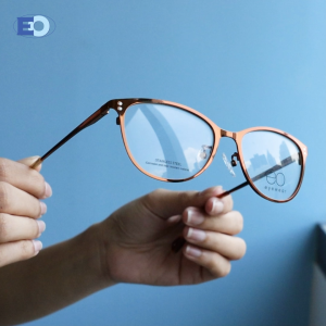 EO Eyewear Debbie Cat Eye Stainless Steel Full Rim Multicoated Clip On Eyeglasses for Women