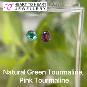 Natural Gemstone Green Tourmaline Pink Tourmaline (Gembox8018)