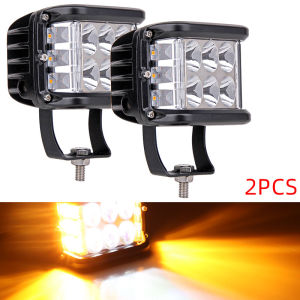 KEVANLY | 1/2pcs Stobe Work Light LED Dual Color White Yellow Beam 4x4Offroad Combo Spotlight LED Light For Truck SUV ATV UTV RV 12-24V