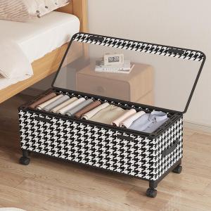 LUTUMEI | Dustproof Transparent Underbed Storage Box with Wheels