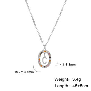 Cazador Zircon Initial Letter Necklace for Women Rhinestone A-Z Alphabet Choker Necklace Stainless Steel Jewelry Mother Gift