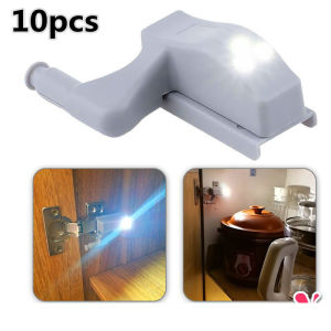 10pcs Universal LED Inner Hinge Lamp Cabinet Induction Lights Wardrobe Cupboard Sensor Lights Bedroom Kitchen Closet Night Lamp