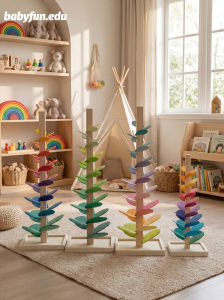 Educational Fun Musical Wooden Building Blocks Birch Wood