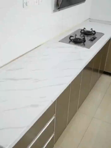 Marble Wallpaper Sticker Waterproof Wallpaper for Kitchen Oil Resistant Countertop Paper High-Temperature Resistant Self-Adhesive