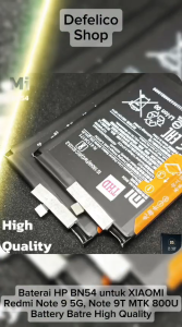 Baterai HP Xiaomi Redmi Note 9 BN54 Batrai Xiomi Redmi 10x 4G BN 54 Batre Redmi 10x PRO 5G Original