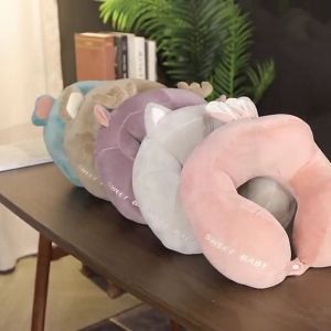 Less2u - Cartoon animal U-shaped pillow three-dimensional hump cervical spine pillow office nap pillow travel neck pillow