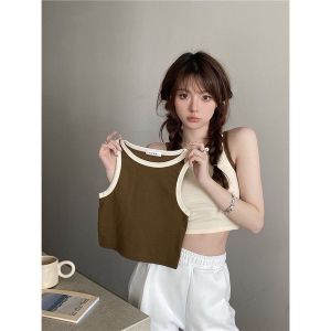Áo Croptop BA LỖ PHỐI VIỀN Basic Trơn Nữ Thun Gân Kiểu Ôm Body