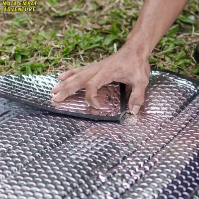 MATRAS FOIL CAMPING MATRAS ALUMUNIUM FOIL DOUBLE SIDE UKURAN 200X120 ALAS TIDUR TENDA CAMPING PIKNIK
