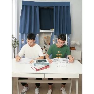 ม่านมูกมูกหอพัก พริชยะสาย หอพักศึกษา หอพักมหาวิทยาลัยเตียงเดียวชั้นบนเตียงสองชั้นล่าง ล้อมรอบด้วยม่านทึบลมบนและล่างเตียงสองชั้น ราคารีบ ราคาที่ได้รับความนิยม