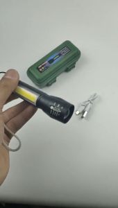 ไฟฉาย ชาร์จจีน พกพาจิ๋ว เดินป่า แสงจ้า LED 3 ระดับ USB Charger