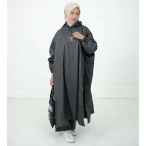 Jas Hujan Ponco Betmen Kelelawar Pria Wanita Terbaik Bahan PVC Karet Tebal Elastis Anti Rembes