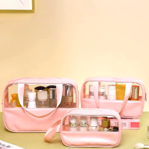 Túi đựng mỹ phẩm trong suốt 3 size 5 màu đựng đồ trang điểm đồ cá nhân chống thấm nước ChiChi TCN22