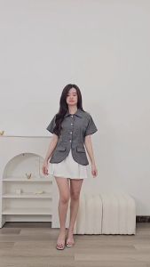 ORECCA - Welby Blouse Top Atasan Lengan Pendek Wanita