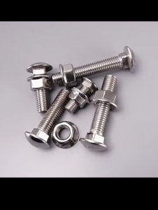 304 Carriage Screw Stainless Steel Nut Set Semicircle Head Square Neck Shelf M8 Special Combination Bolt