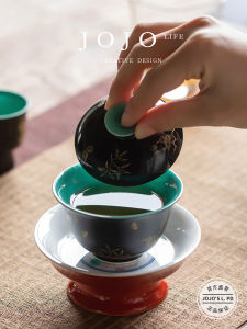 Jojos L. PD Starry Ceramic Tea Set Gongfu Tea Brewing Device Tea Bowl Cover Dishwasher Safe Authentic Chinese Tea Utensils