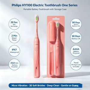 Philips | Philips HY1100 One Series Electric Toothbrush with Storage Case Micro Vibration & 3D Soft Bristles Smart Timer Teeth Brush