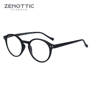 ZENOTTIC Black Round Reading Glasses Anti Blue Light Blocking Readers Fashion Lightweight Eyeglasses Women Men Diopter 0 to 4.0