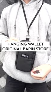 BAPIN Hanging Wallet Dompet Kartu Gantung Kulit Nilon Hitam