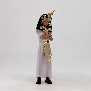 hiCosplayDy Kids Performance Ancient Egypt Pharaoh Role Play Cosplay Costumes Budak Kostume