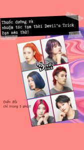 Thuốc dưỡng và nhuộm tóc tạm thời Devils Trick từ Nhật Bản. Thời gian nhuộm chỉ trong 5 phút!