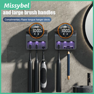 New intelligent space module shaped toothbrush sterilizer for drying UV wall mounted intelligent electric toothbrush holder LED display screen for quick drying wall mounted toothbrush sterilizer