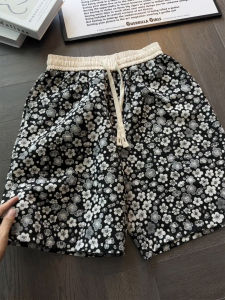 Ethnic Floral Print Men Shorts High Class Style