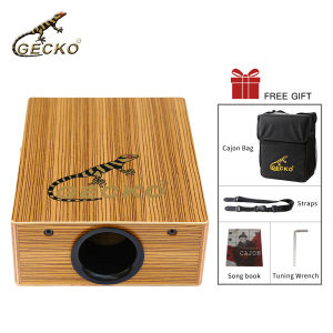 GECKO Travel Cajon Box Drum-Wooden Percussion Box Musical Instrument Cajon Box Drum Basic Box Drum with Carrying Bag C-68Z