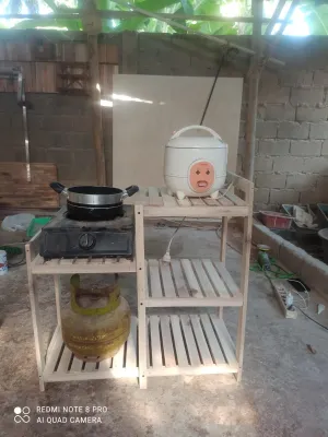 meja kompor tungku 2 / meja dapur serbaguna / meja kompor / rak piring meja kompor / rak dapur serbaguna / rak wastafel cuci piring meja kompor / meja dapur / rak penggorengan panci wajan dan kukusan / rak peralatan dapur khusus / rak lauk /