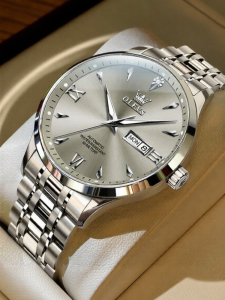 OLEVS | Swiss Certified Mens Mechanical Watch Automatic Water-Resistant Night-Light