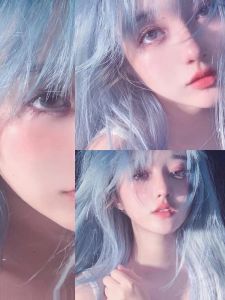 Lake Blue Gray Sky Blue Plant Hair Dye at Home Hair Color Cream New Popular Color Fog Blue Black Cover White Hair