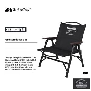 ShineTrip | Ghế Dã Ngoại Gấp Gọn Có Tựa Lưng Nhôm Có Thể Tháo Rời